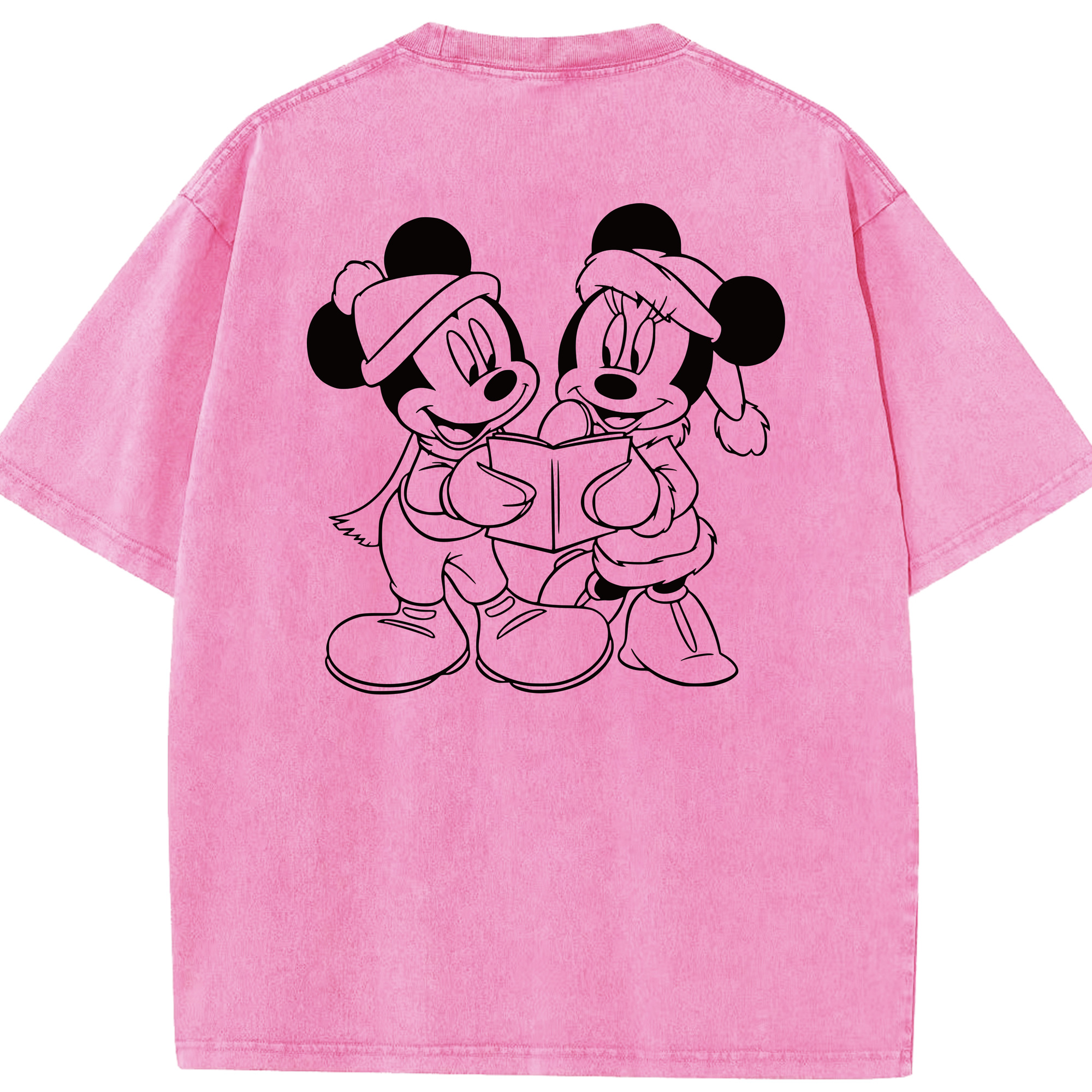 （画像用） ミッキーマウス Mickey Mouse 綿100% ヴィンテージ風 半袖Tシャツ（背面プリント）